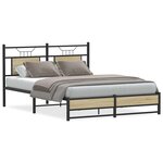 vidaXL Cadre de lit sans matelas chêne sonoma 150x200 cm