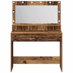 vidaXL Coiffeuse Bois ancien 100 x 41 x 135 cm Bois d'ingénierie