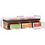 vidaXL Meuble TV mural 100x30x24 cm Bois massif Mangue brut