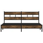 vidaXL Cadre de lit en métal sans matelas chêne fumé 193x203 cm
