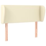 vidaXL Tête de lit avec oreilles Crème 93x23x78/88 cm Similicuir