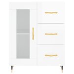 vidaXL Buffet Blanc brillant 69 5x34x90 cm Bois d'ingénierie