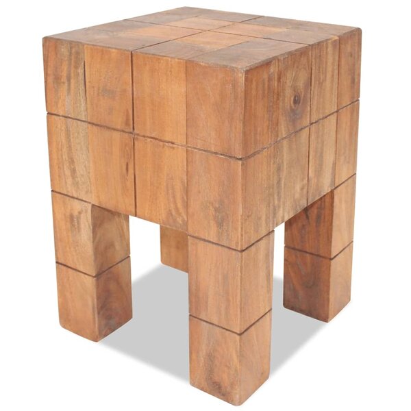 vidaXL Tabouret bois d'acajou massif