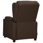 vidaXL Fauteuil de massage Marron Similicuir