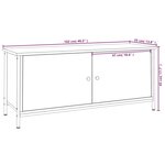 vidaXL Meuble TV avec portes chêne fumé 102x35x45 cm bois d'ingénierie