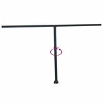 vidaXL Jeu de poteaux d'auvent anthracite 450x245 cm fer