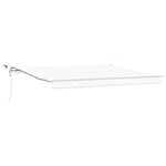 vidaXL Auvent Rétractable Blanc 400 × 350 cm Polyester et métal