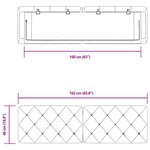 vidaXL Coussin de tête de lit rose 160 cm velours