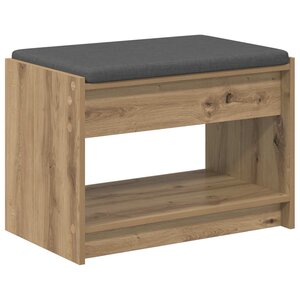 vidaXL Banc d'entrée Chêne Artisanal 63 x 38 x 45 cm