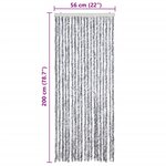 vidaXL Moustiquaire Blanc et gris 56x200 cm Chenille