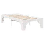 vidaXL Cadre de lit surélevé Blanc 75 x 190 cm Bois massif en pin