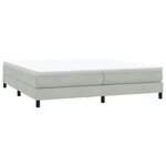 vidaXL Sommier à lattes de lit et matelas gris clair 180x210cm velours