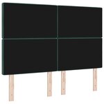 vidaXL Tête de Lit LED Argyle Manuel Vert foncé 80 cm Velours