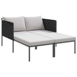 vidaXL Transat avec coussin Anthracite 115 x 153 x 69.5cm Acier