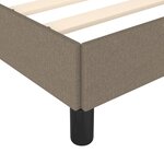 vidaXL Cadre de lit taupe 120x190 cm tissu
