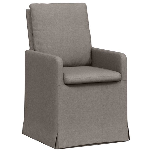 vidaXL Chaises de salle à manger 2 Pièces Taupe 57 x 67 x 98 cm tissu