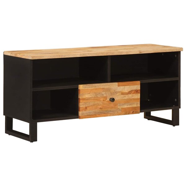 vidaXL Meuble TV Marron 100 x 33 x 46 cm Bois de mangue massif