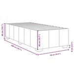 vidaXL Sommier à lattes de lit avec matelas Gris clair 90x200 cm Tissu