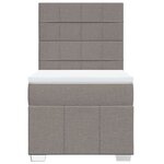vidaXL Sommier à lattes de lit avec matelas Taupe 80x200 cm Tissu