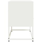 vidaXL Meuble TV blanc 68x39x60 5 cm acier