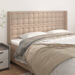 vidaXL Tête de lit avec oreilles Cappuccino 163x16x118/128 cm