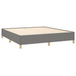 vidaXL Cadre de lit Gris foncé 180 x 200 cm Tissu