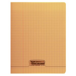 Cahier 48 pages seyès 90 g  couverture polypropylène orange  format A4 CALLIGRAPHE