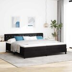 vidaXL Lit à ressorts avec matelas noir 100x200 cm en velours Noir