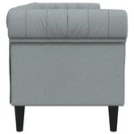 vidaXL Canapé Chesterfield 3 places gris clair tissu