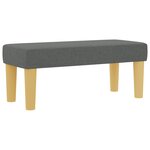 vidaXL Lit à ressort avec matelas et banc Gris foncé 90x200 cm Tissu
