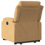 vidaXL Fauteuil inclinable Marron Velours