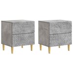 vidaXL Table de chevet 2 pc Gris béton 43 x 34 5 x 48 cm