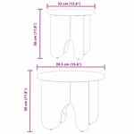 vidaXL Table basse 2 Pièces Naturel Bois de pin massif
