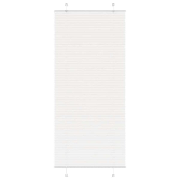 vidaXL Store plissé blanc 85x200 cm largeur du tissu 84 4 cm polyester
