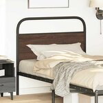 vidaXL Tête de lit chêne marron 100 cm acier et bois d'ingénierie