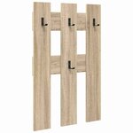 vidaXL Porte-manteau mural Montage mural Chêne sonoma 65 x 3 x 100 cm