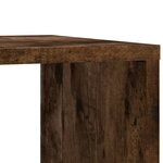 vidaXL Table d'appoint avec roues chêne fumé bois d'ingénierie