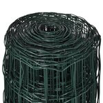 vidaXL Clôture euro Acier 10 x 1 2 m Vert
