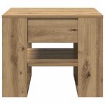 vidaXL Table basse chêne artisanal 55 5x55x45 cm bois d'ingénierie