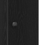 vidaXL Meuble de salle de bain avec porte-rouleau noir 20 5x22x72 cm