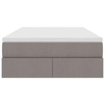 vidaXL Lit avec rangement et matelas Taupe 120 x 200 cm Polyester