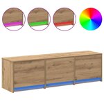 vidaXL Armoire TV avec LEDs avec tiroir Chêne artisan 140 x 34 x 40 cm