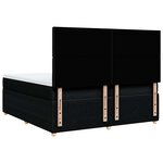 vidaXL Sommier à lattes de lit avec matelas Noir 200x200 cm Tissu