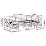 vidaXL Ensemble de canapés d'extérieur 10 pc Naturel
