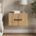 vidaXL Cabinet de chevet mural Chêne artisanal 34 5 x 33 x 20 cm