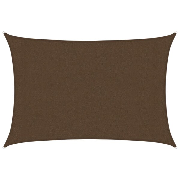 vidaXL Voile d'ombrage 160 g/m² Marron 3x4 5 m PEHD