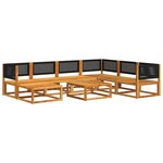 vidaXL Ensemble de canapés de jardin 8 pièces avec coussins en bois d'acacia et rotin