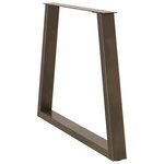 vidaXL Pieds de table à manger en forme de V  2 pièces  acier naturel  70 x (72-73 3) cm