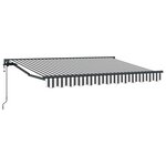 vidaXL Auvent rétractable électrique Anthracite et blanc 2 5 x 2 m