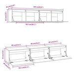 vidaXL Ensemble de meubles TV 5 Pièces bois massif de pin